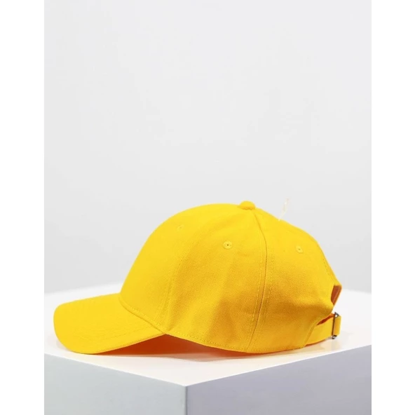 Pembe Basic Unisex  Spor Düz  Şapka Kep  Sarı Tek Ebat - 3