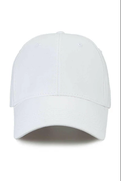 Pembe Basic Unisex  Spor Düz  Şapka Kep  Beyaz Tek Ebat - 3
