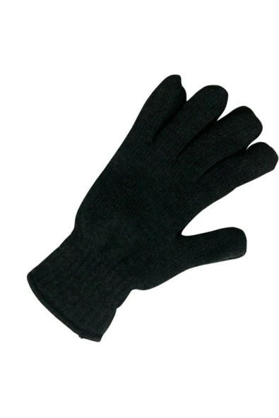 Kaliteli Triko Erkek Siyah Örgü  Eldiven  Siyah Tek Ebat - Resim 8