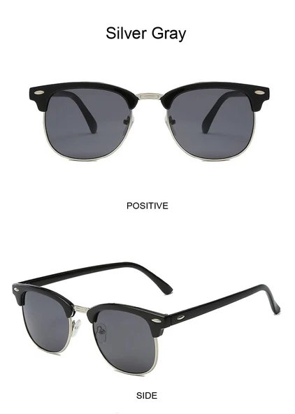 Klasik Erkek Güneş Gözlüğü Siyah  Siyah Tek Ebat - 9