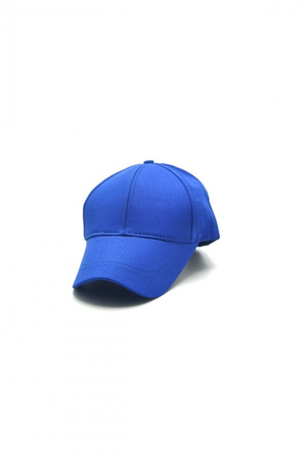 Unisex Gri Ayarlanabilir Şapka  Mavi Tek Ebat