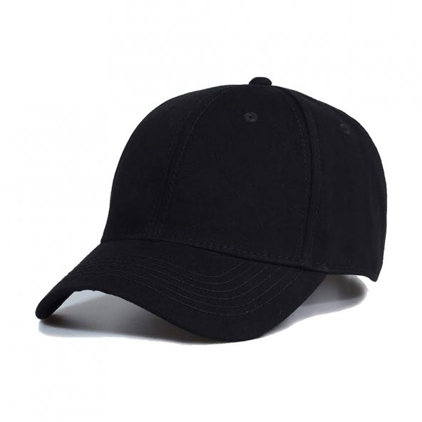 Unisex Gri Ayarlanabilir Şapka  Siyah Tek Ebat