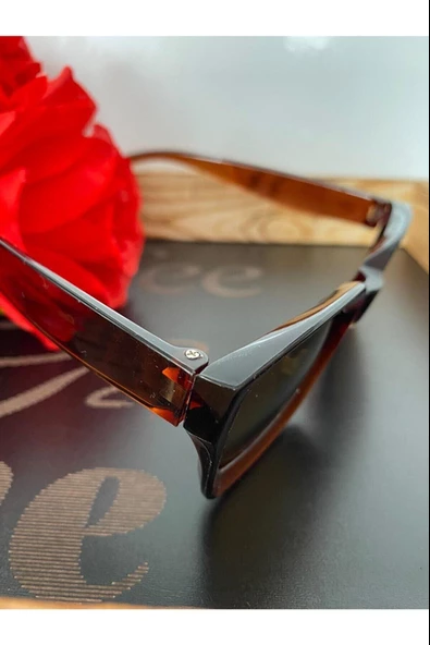 Cat Eye Kristal Şeffaf Kadın Güneş Gözlüğü  Mavi Cam  Kahverengi Tek Ebat - Resim 4