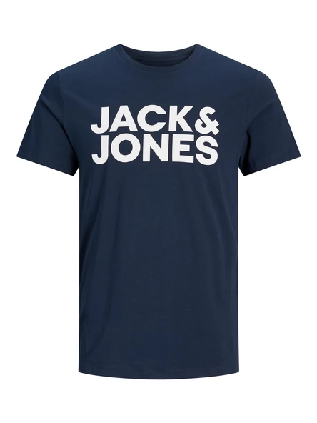 JACK JONES Yazılı Erkek Bisiklet Yaka Tişört 12151955 - 6