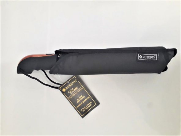Rubenis Elite Otomatik 10 Telli 3 Kırmalı Siyah Bay Şemsiye M1 Siyah Erkek - 2