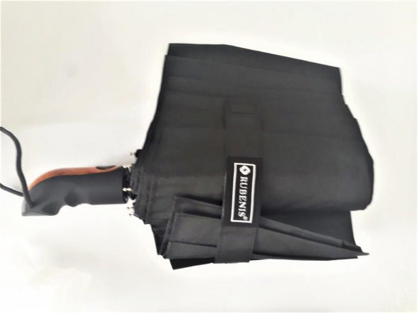 Rubenis Elite Otomatik 10 Telli 3 Kırmalı Siyah Bay Şemsiye M1 Siyah Erkek - 4