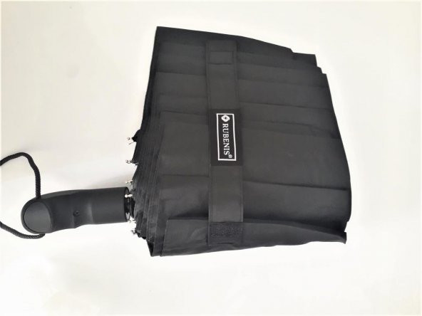 Rubenis Elite Otomatik 10 Telli 3 Kırmalı Siyah Bay Şemsiye M1 Siyah Erkek - 5