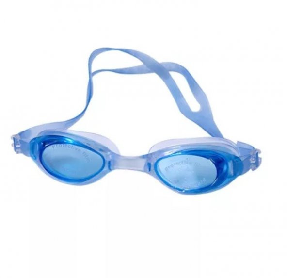 Çocuk Yüzücü Gözlüğü PVC Çantalı Mavi 8-12 yaş  Mavi 8-12 Yaş