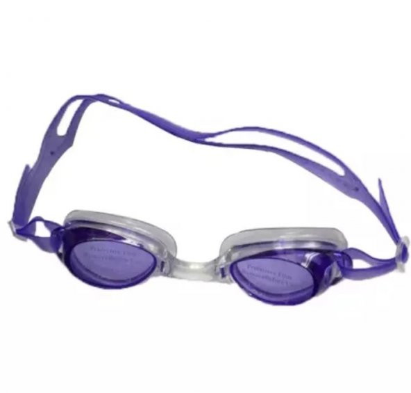 Çocuk Yüzücü Gözlüğü PVC Çantalı Mavi 8-12 yaş  Lila 8-12 Yaş