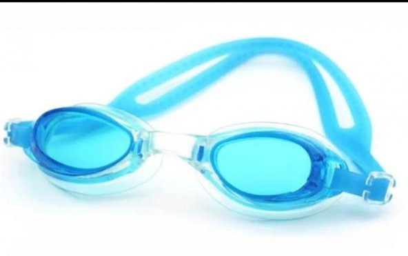 Çocuk Yüzücü Gözlüğü PVC Çantalı Mavi 8-12 yaş  Açık Mavi 8-12 Yaş