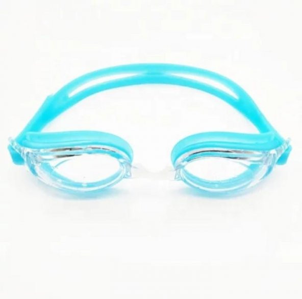 Çocuk Yüzücü Gözlüğü PVC Çantalı Mavi 8-12 yaş Açık Mavi 8-12 Yaş - 3