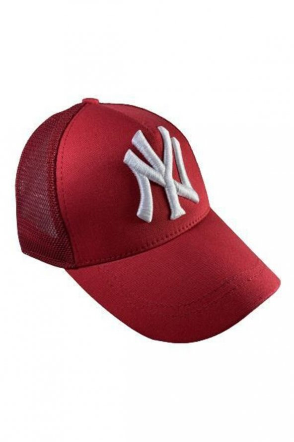 Fileli New York Yankees Nakışlı Şapka Kırmızıı Siyah Ny Şapka  Bordo Standart
