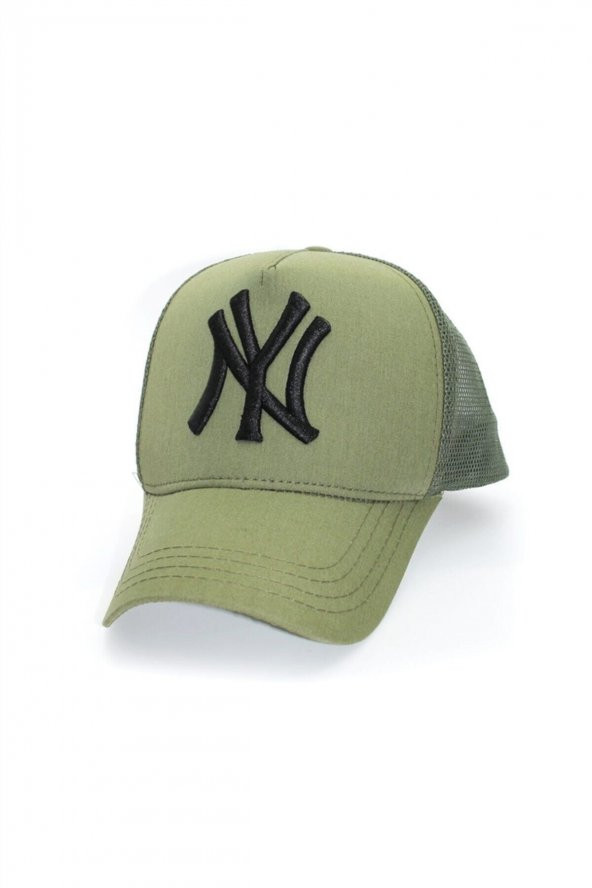 Fileli New York Yankees Nakışlı Şapka Yeşil Siyah Ny Şapka  Yeşi Standart