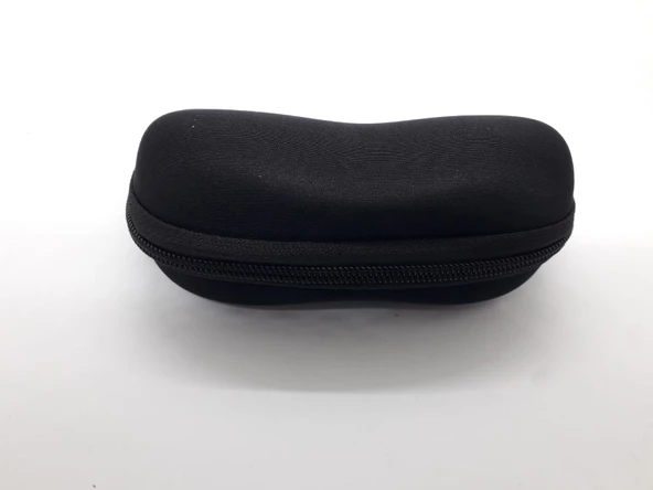 Fermuarlı Gözlük Kılıfı Gözlük Kabı Gri Siyah - 4