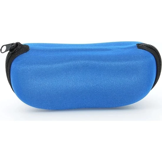 Fermuarlı Gözlük Kılıfı Gözlük Kabı Gri Mavi - 2