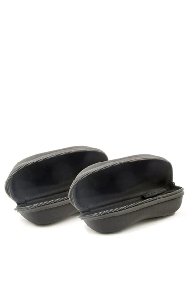 Fermuarlı Gözlük Kılıfı Gözlük Kabı Gri Siyah - 3