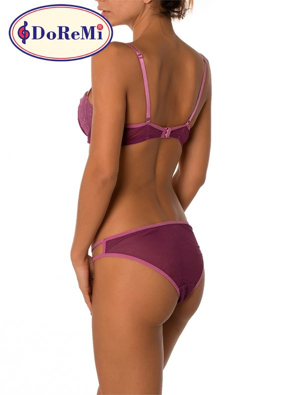 Push-Up Dolgulu Straplez Sütyen Takım - Resim 5