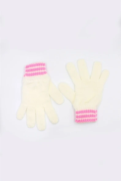 Gri Kız Çocuk Eldiven 3-8 Yaş  Gri 3-8 Yaş - 5