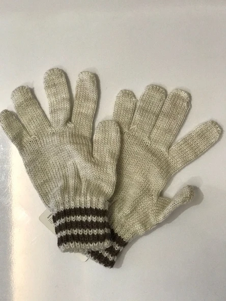 Gri Kız Çocuk Eldiven 3-8 Yaş  Krem 3-8 Yaş - 6