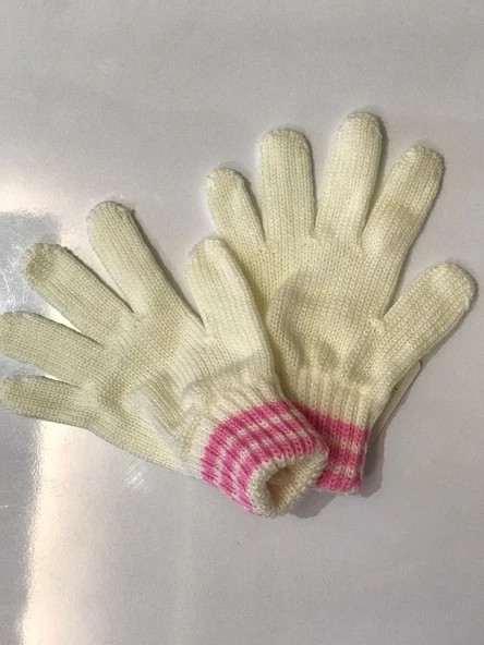 Gri Kız Çocuk Eldiven 3-8 Yaş  Pembe 3-8 Yaş - 6