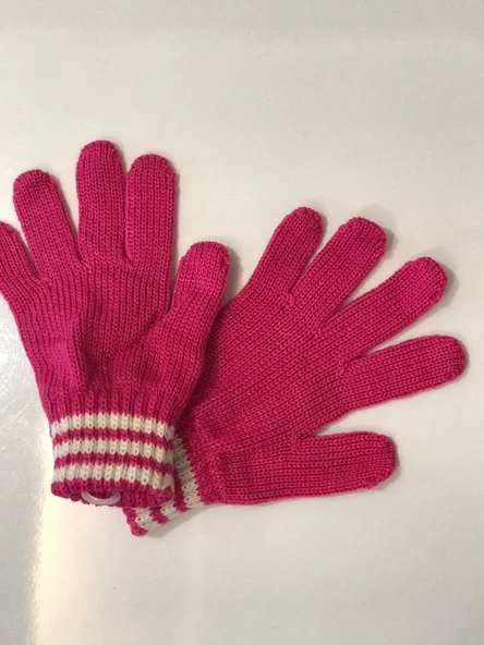 Gri Kız Çocuk Eldiven 3-8 Yaş  Gri 3-8 Yaş - 4