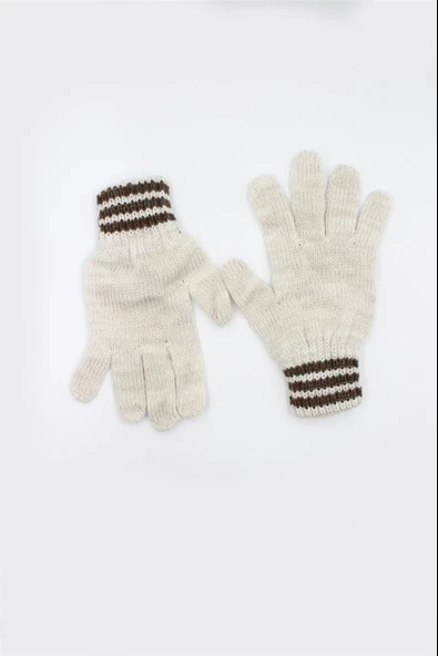 Gri Kız Çocuk Eldiven 3-8 Yaş  Krem 3-8 Yaş - 4