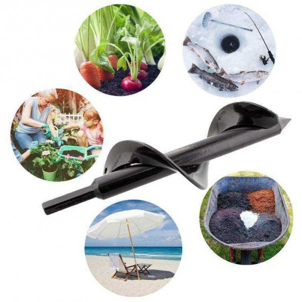 Bitki Ekim-Dikim için Matkap Burgu Ucu 200x75 mm - 4