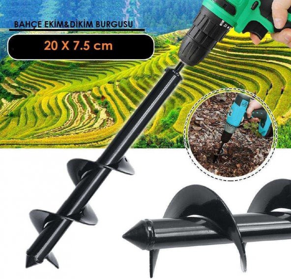 Bitki Ekim-Dikim için Matkap Burgu Ucu 200x75 mm - 5