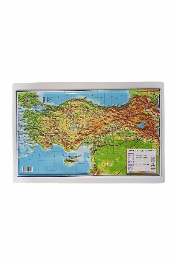 Türkiye Fiziki Haritası Kabartmalı 30x45 cm