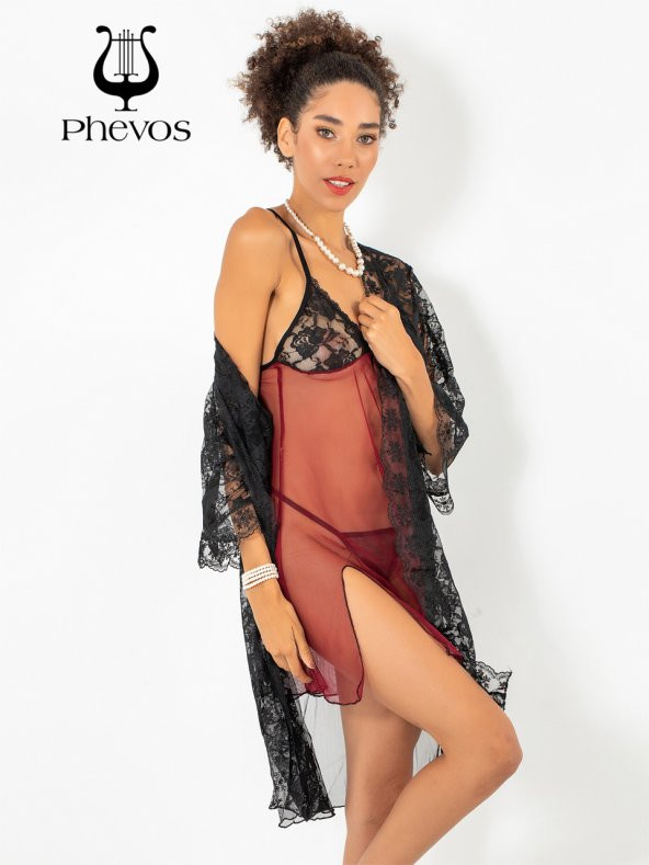 3lü Gecelik ve Sabahlık Takımı - Resim 3