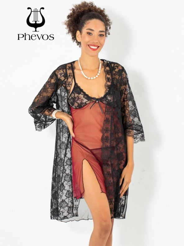 3lü Gecelik ve Sabahlık Takımı - Resim 7