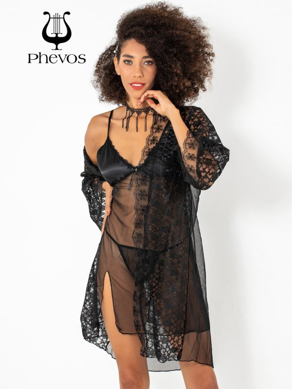 3lü Gecelik ve Sabahlık Takımı - Resim 4