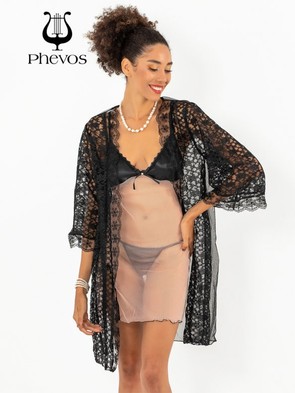 3lü Gecelik ve Sabahlık Takımı - Resim 6