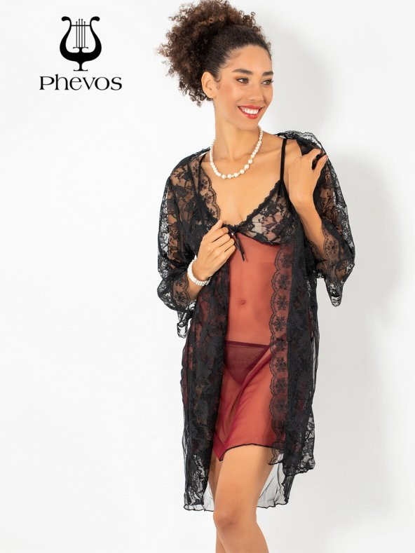 3lü Gecelik ve Sabahlık Takımı - Resim 2