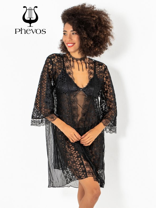 3lü Gecelik ve Sabahlık Takımı - Resim 2