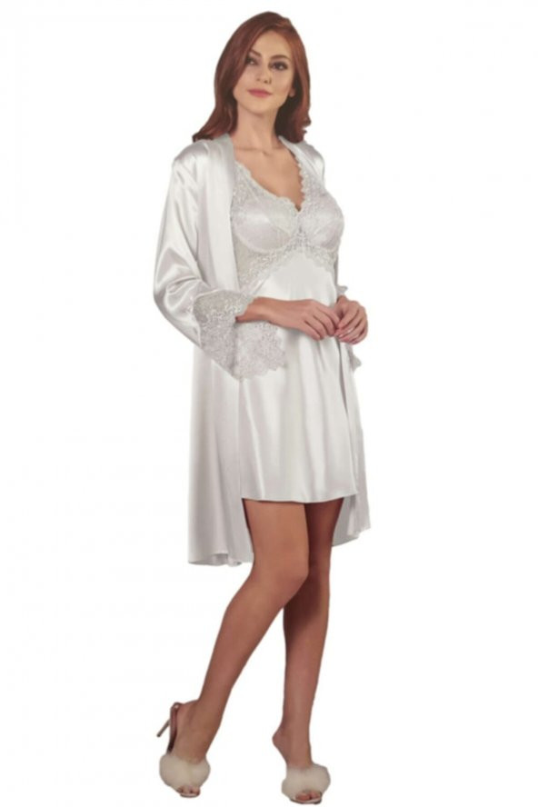 pierre cardin 6 Parça Kısa Saten Gelin Çeyiz - Resim 5