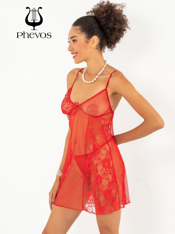 Yırtmaçlı Gecelik Takımı - Resim 3