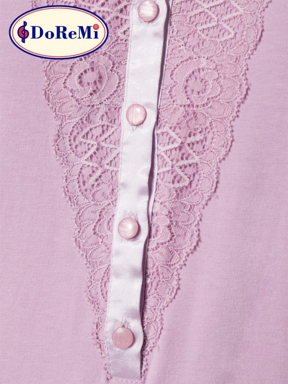 Uzun Kollu Penye Gecelik - Resim 5