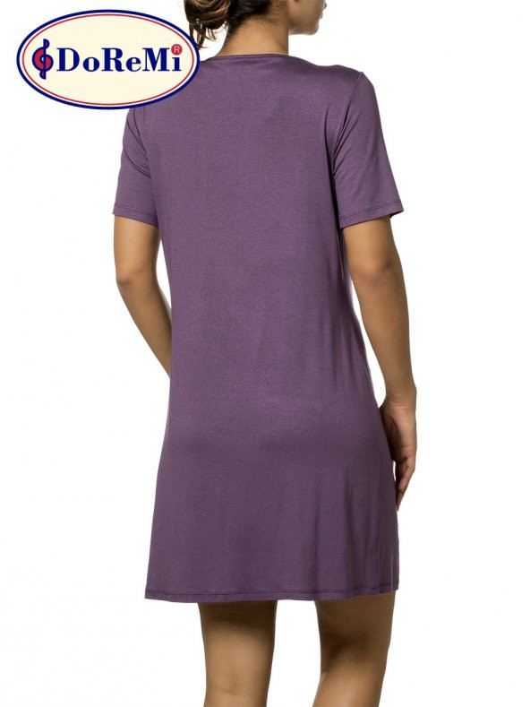 Kısa Kollu Güpürlü Gecelik - Resim 2