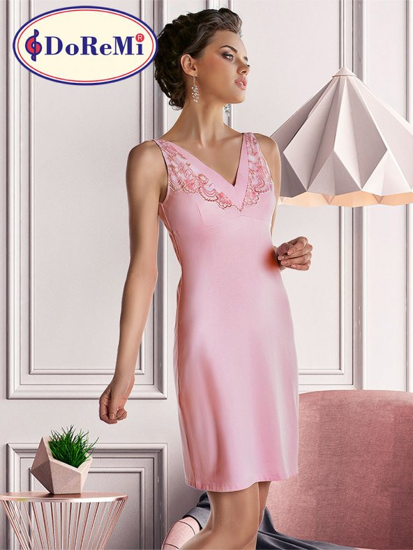 Lace Pink Gecelik - Resim 2