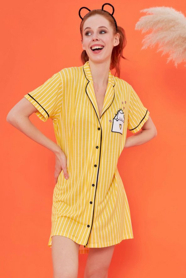 Önden Düğmeli Gecelik ürün görseli