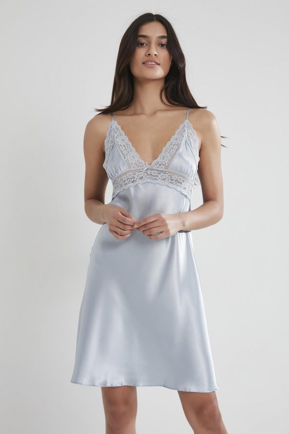 pierre cardin Saten Dantelli Gecelik - Resim 5