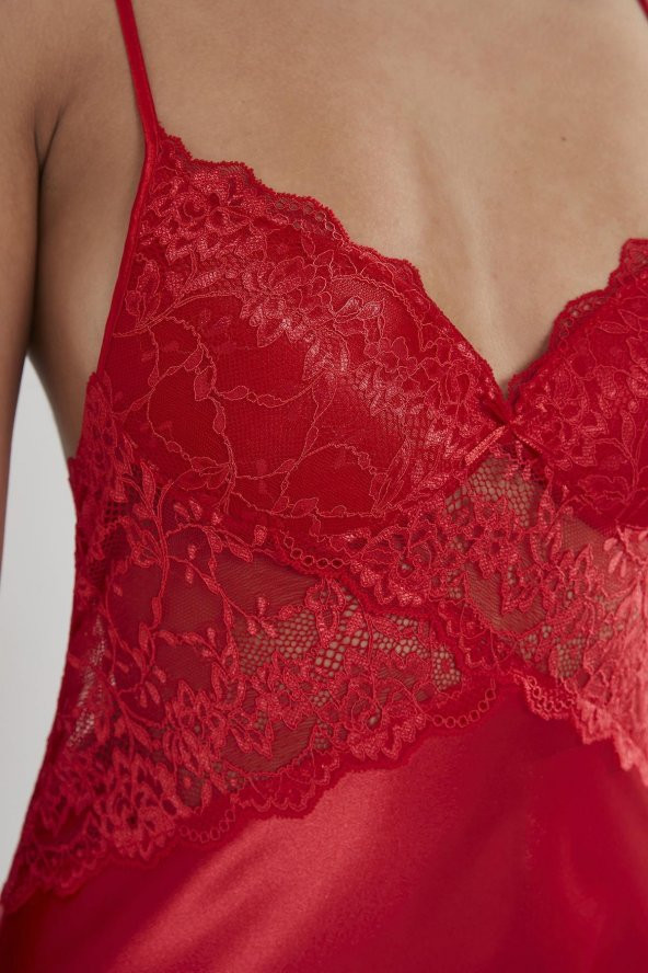 pierre cardin Kadın Saten Dantelli Gecelik ürün görseli