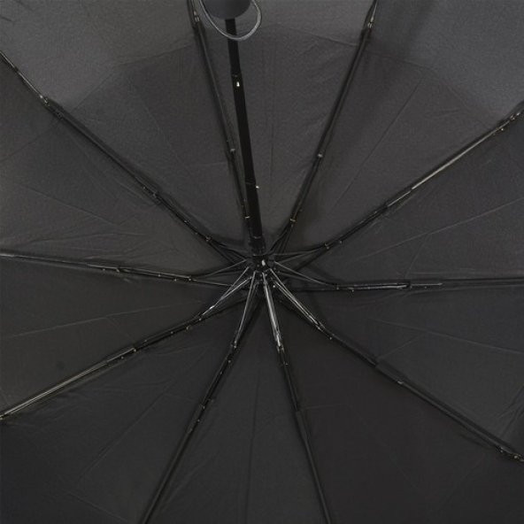 Rubenis Elite Otomatik 10 Telli 3 Kırmalı Siyah Bay Şemsiye M1  SİYAH - 5