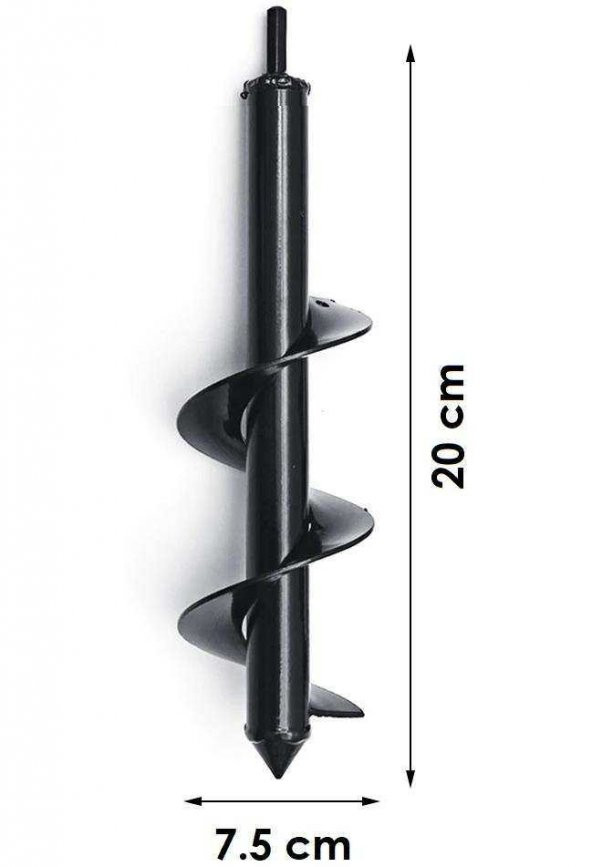 Bahçe Toprak Delici Universal Matkap Ucu Toprak Burgu Aparatı 20x7.5 - 2
