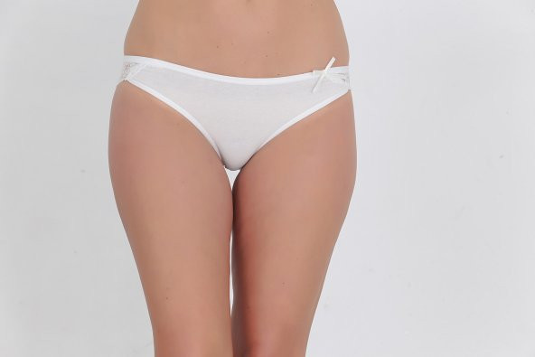 Arkası Dantel Detaylı Günlük Kadın Külot Ekru - Resim 2
