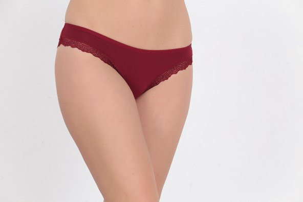 Dantel Detaylı Günlük Kadın Külot Bordo ürün görseli