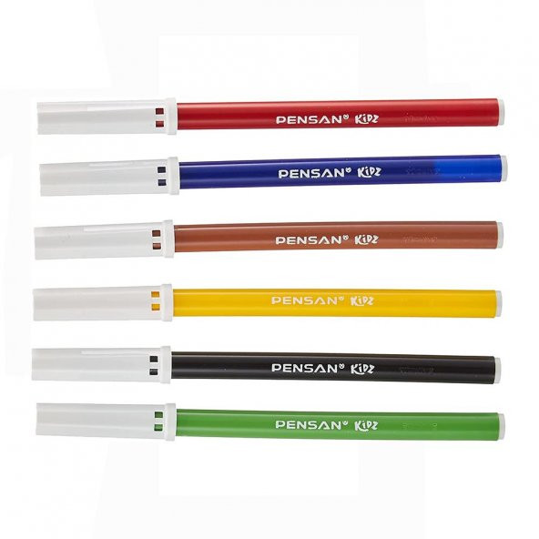 6 lı Keçeli Kalem 1 Paket 6 Renk Keçeli Kalem - 4