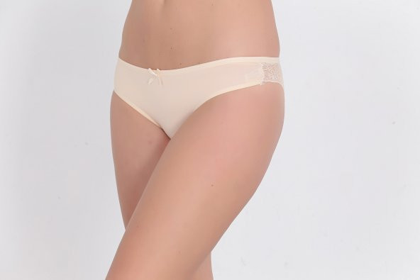 Arkası Dantelli Düşük Bel Slim Külot Ten ürün görseli