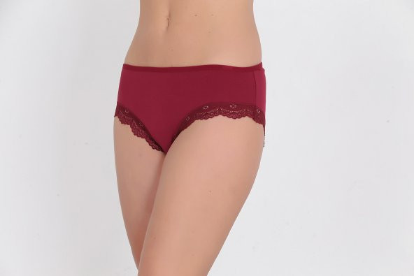 Dantel Detaylı Günlük Kadın Külot Bordo ürün görseli